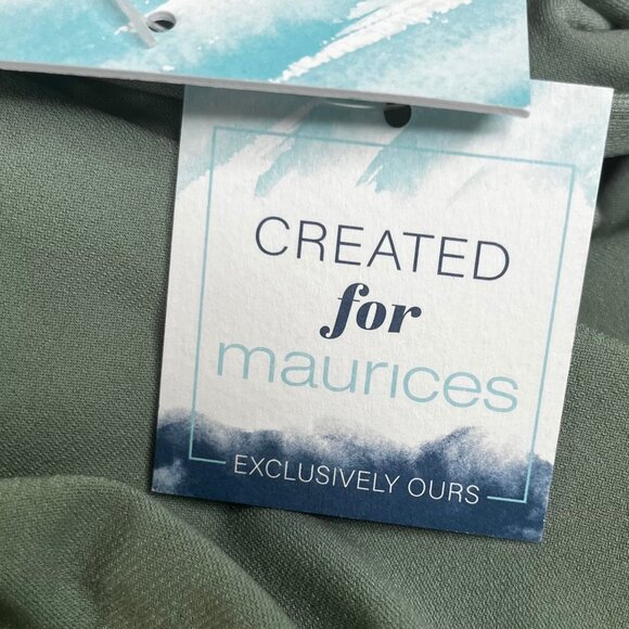 American Beach by Maruices Womens Swim Tankini Tank Top Sage Green XXL - Picture 11 of 11